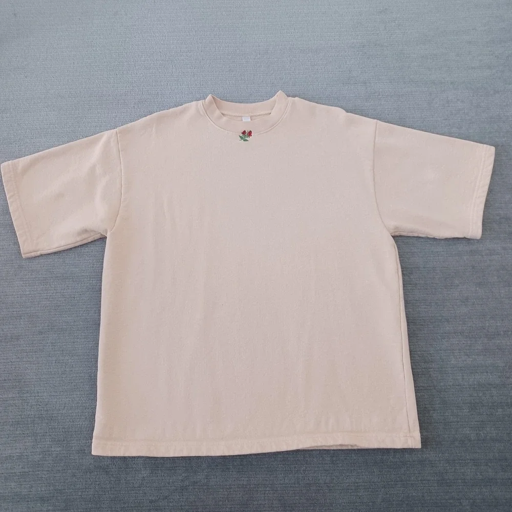 Los Angeles Apparel Sweater‎ Size One Size Beige Short Sleeve Family Out East